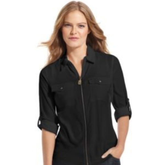 MICHAEL Michael Kors Tops - MICHAEL Michael Kors Zip Front Utility Top